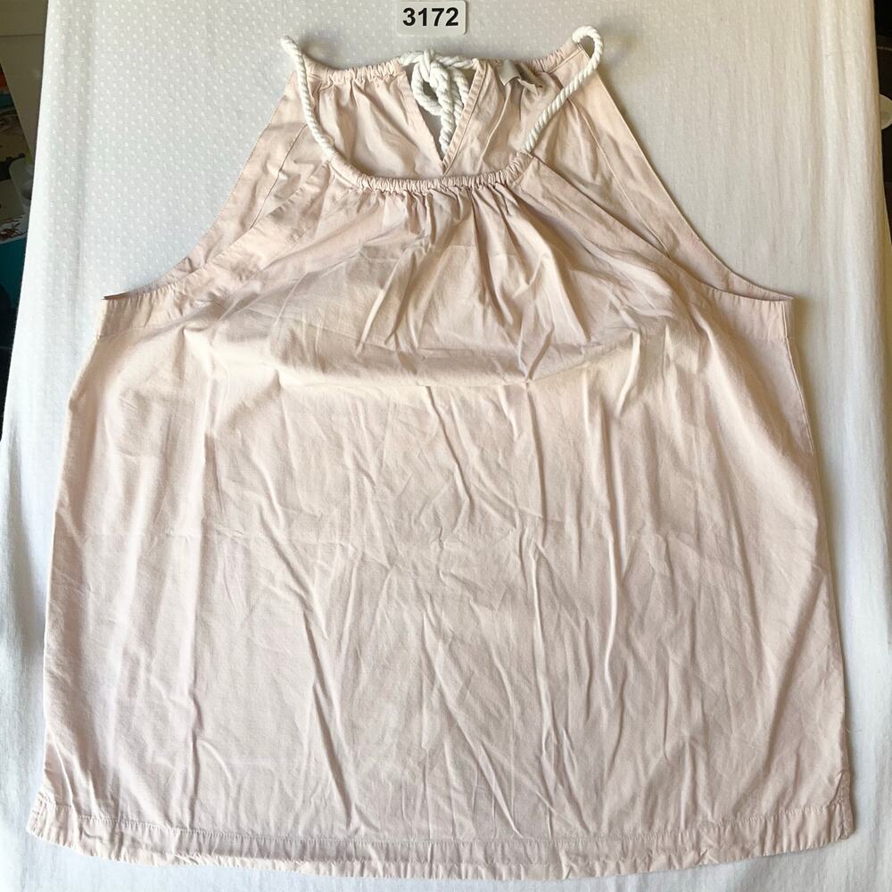 Ann Taylor LOFT Outlet Women Summer Blouse size M Pink Sleeveless Relaxed Fit